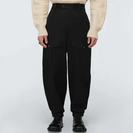 Pantalones de hombre Monos Primavera y otoño Moda Juvenil Cintura alta Oscuro Tamaño grande Casual