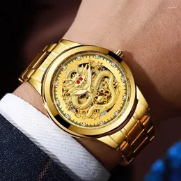 손목 시계 럭셔리 킹 긴 자동 와인딩 기계식 방수 남성 시계 패션 캐주얼 시계 비즈니스 스포츠
