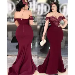 Aso ebi arabisk burgundy billig sexig aftonklänningar älskling spetspärlade prom klänningar sjöjungfru formell fest andra mottagningsklänningar 2024