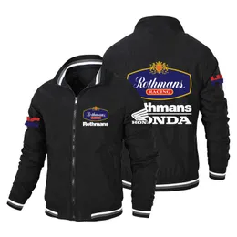 TD8Y 2023 Formula One 남자 패션 재킷 코트 F1 레이싱 팀 Rothmans Windproof 여성 대형 2D 프린팅 Moto Soort 비오는 일본 오토바이