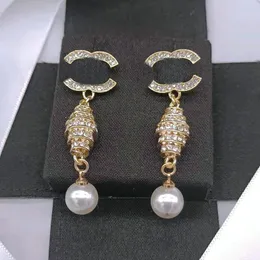 Designer Dangle Ohrringe Brandbriefe Hengst Ohrring Luxus Diamant Ohrringe Frauen Hochzeitsfeier Geschenkschmuckzubehör gemischter Stil