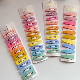 Hair Accessories 10Pcs Set 5cm Snap Clips BB Hairpin Candy Color Metal Barrettes for Baby Children Women Girls Styling 230808