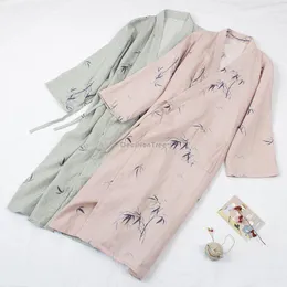 Men's Sleepwear 2023 Cotton Chinese Style Nightgown Hanfu Home Wear Pajamas Japanese Long Bathrobe Thin Couple Loose Robe S399