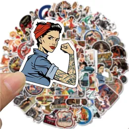 Araba Stickers 100 PCS Karışık Graffiti Kaykay Vintage Seksi Kızlar Dizüstü Bilgisayar Pad Bisiklet Motosiklet PS4 Telefon LAGE Çıkartma PVC GİTAR DHQAN