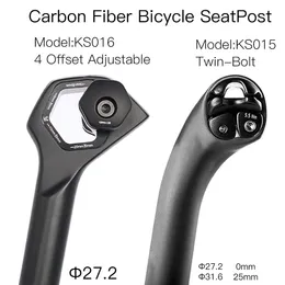 Bisiklet Grupları Ayarlanabilir Env Twinbolt 2Bolt Karbon Fiber Seatpost Bisikletler için koltuk Post Yol Çakıl Hibrit ve Ebikes 230808