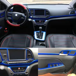 Pour Hyundai Elantra AD 2016-2019 autocollants de voiture auto-adhésifs en Fiber de carbone vinyle autocollants et décalcomanies de voiture accessoires de style de voiture267I