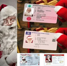 Christmas Gifts Santa Claus Flight Cards Sleigh Riding Licence Tree Ornament Christmas Decoration Old Man Driver License Entertainment Props