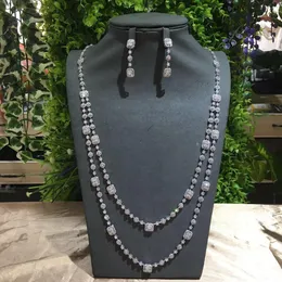 Wedding Jewelry Sets janekelly 2pcs Bridal Zirconia Full For Women Party Luxury Dubai Nigeria CZ Crystal 230808