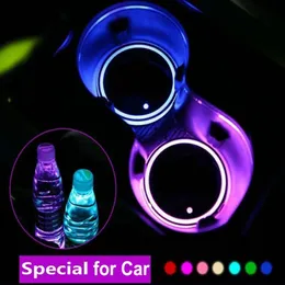 LED CAR CUP MAT MAT ATMOSPHERE DO WSZYSTKICH samochodów RGB USB ładowanie kubków Pad Pad Wewnętrzne atmosfera-lamp287y