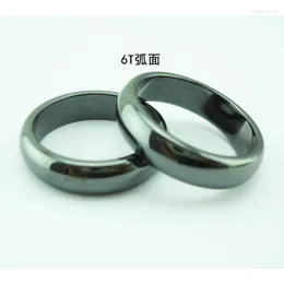 Cluster Rings Hematite Ring Smooth And Fashionable Non-magnetic 6mm Wide Sizes 6 Through 13 For Men Women