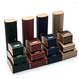 Jewelry Pouches 1 Pcs Multi Style High End Gold/Red/Navy Blue/Green Color Ring Necklace /bracelet Earring Packaging Box