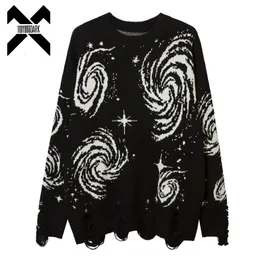 Мужские свитера 11 Dark Sweater's Vintage's Vintage Windage Разрушенные вязаные пуловцы Мужчины женщины негабаритные изделия из трикотажа Hip Hop 230808