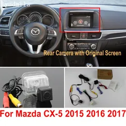CAR Heckansicht Kamera Originalbildschirm für Mazda CX5 CX-5 CX 5 2015 2016 2017 Reverse Backup-Kamera RCA-Adapteranschluss322g