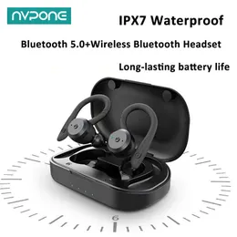 Bluetooth 5.0 Earphones 20 Hours Play time Swimming Waterproof Headphones Dual Wear Style Sport Headset TWS Ipx7 Earbuds Stereo HKD230809