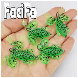 Baits Lures 100 pcs Double Hook or Weedless Sinking Frog Soft Lure Fishing Artificial Bait Anzois Para Pesca Sabiki Rigs 230809