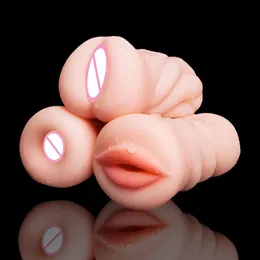 Masturbators Soft Silicone Vagina Masturbator for Men Oral Sex Male All 1 Real Anal Blowjob Toy Masturbador Vaginal Para Hombres 230808