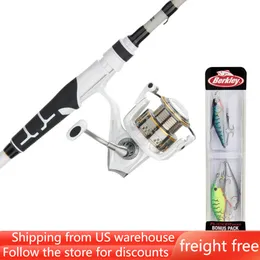 Rod Reel Combo Spinning and with Berkley Flicker Shad Bait Kit freight free 230809