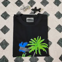 Maglietta di design a maniche corte per uomo donna Versione moda casual di alta qualità Gu Counter Charge 11 Coconut Tree dipinta a mano lettera stampata maniche unisex pura culla