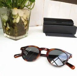 Wholesale Vintage sunglasses men and women glasses ov5186 polarized 45mm sun glasses with case