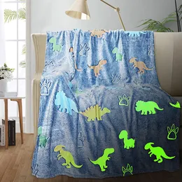 Одеяла динозавр единорог световой одеяло детская детская спальня спальня русалка бабочка мягкая комфортабельная подарка 230809