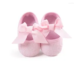 First Walkers Toddler Baby Shoes antiscivolo Bowknot Princess Infant Slip On Prewalkers 0-18M