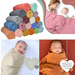 Blankets 120 120cm Muslin 70% Bamboo Baby Blanket Soft Born 2 Layers Bath Gauze Infant Swaddle Wrap Sleepsack Stroller Cover