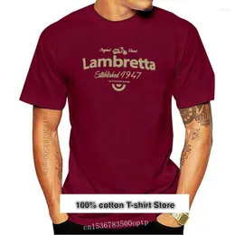 القمصان من الرجال Camiseta con estampado de lambetta est.1947 para hombre camisa moda verano camisetas inchamples ropa