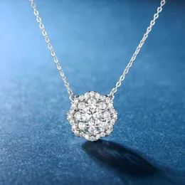 Подвесные ожерелья подвесной ожерелье 925 Серебряные серебряные Женские Цепи Ожерелье Простые ожерелья в форме цветов подарки для лучшего друга