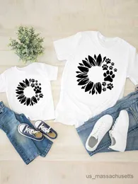 Familj matchande kläder kvinnor barn barn klädbrev kärlek tass hund katt grafik t-shirt tee pojke tjej sommar mamma mamma kläder familj matchande kläder r230810