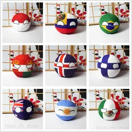 Polandball Plush Dolls Australien Polen Brasilien Vitryssland Mexico Portugal Countryball fylld kudde Toys Bag Pendant Cosplay Gift T230810