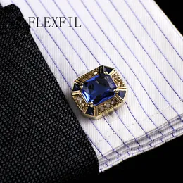 Cuff Links jewelry shirt Fashion cufflink for men Brand link Button metal crystal High Quality Luxury Wedding Male 230809