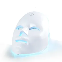 Yüz Masajı 7 Renk USB LED Maske Pon Terapisi Cilt Gençleştirme Anti Akne Kırışıklık Sökme Cilt Bakımı Güzellik Maskesi Cilt Parlatma 230809