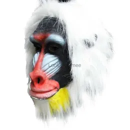 Animal Baboon Head Mask Jungle Chimp Gorilla Mask Latex Costume Party HKD230810
