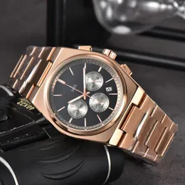 Fashion Brand WristWatches Mens watches Top Quality Six needles quartz Watch 1853 Luxury wrist-watch Steel Strap classics PRX designer watches bracelet High gifts
