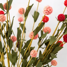 Dekorativa blommor 5 huvuden lönnfrukter konstgjorda blommor grenar diy el hem blommor arrangemang dekoration falska växter skjuter rekvisita