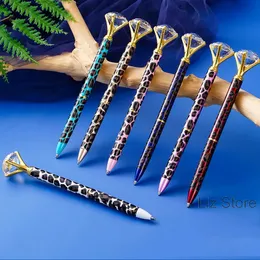 Leopard Pen Metal Diamond Crystal Wholesale Points Student Write Office Office Business Signature Assival Gift Th1048 S