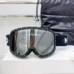 Metal kayak maskesi çerçevesi ile kayak maskesi UVA UVB ön metal saplama dekorasyon, imza nakış ile ayarlanabilir kayış Occhiali da Sci Kayak Gözlükleri