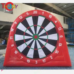 wholesale outdoor activities sport games 4m 13ft inflatable soccer foot dart board pvc material single side inflatables shoot ball boards game