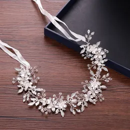 Bröllopshår smycken trendig pannband bladform kvinnor tillbehör 230809