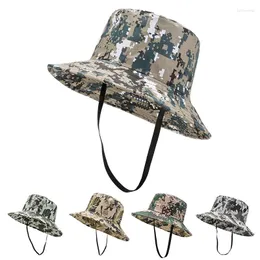 Berety Outdoor Sun Hat dla mężczyzn kobiety UPF Ochrona Safari Cap szerokie wizje wędkarskie