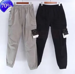 Mens Designer Track Stones Island Pants Womens Casual Cargo Multi-Pocket Harem Trousers Fashion Hip Hop Elastic Midje Sportkläder Leisure Trend 659ess