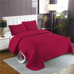 Conjunto de lençol de cama de casal normal médio de três peças para decoração de casa EXQ leve microfibra estilo moderno costura colcha padrão 306Z