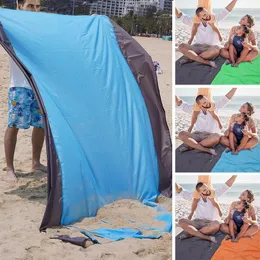 Mattor 250 x 200 cm Stor strandfilt Vattentät sandskydd Folding Camping Mat Portable Outdoor Picnic Lawn Sleeping