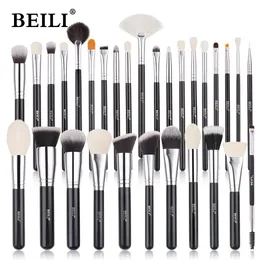 Makeup Tools BEILI Goat Brush Set Eyeshadow Brushes Professional Foundation Blending Eyebrow Fan Blush brosse maquiagens 230809