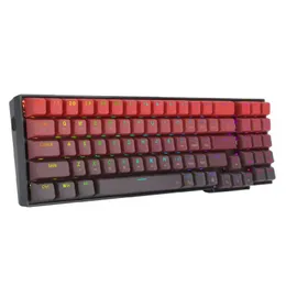 K637 RGB USB Mechanical Gaming Keyboard Поддержка Bluetooth Wireless 2.4g Gamer 78 Ключи для компьютерного ПК ноутбук