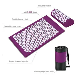 Carpets Acupressure Mat Massage Relieve Stress Back Body Pain Spike Cushion Yoga Acupuncture174F