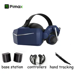 VR -glasögon PiMAX Vision 8kx VR Ultra Clear Headset 8k Plus Virtual Reality Stream Game Glasses Handspårningskontroller 3D Stereo Hjälm 230809