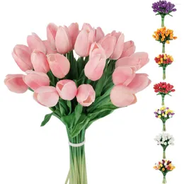 Kwiaty dekoracyjne 10/5 sztuki 34 cm Wedding Fałszywe dekoracja kwiatów domowy ogród bukiet tulip sztuczna pianka PE