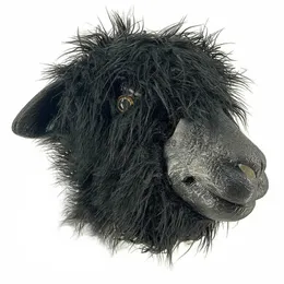 羊マスク動物動物ラテックスフルヘッドリアルなマスクハロウィーンカーニバルコスチュームパーティーマスクHKD230810のファンシードレス