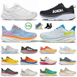 Hoka Bondi 8 One Shoes Clifton 9 Running Sneakers Hokas Women Carbon x2 Triple Black White Trainers Yellow Summer Song Mens Trainers Runners Size 36-45